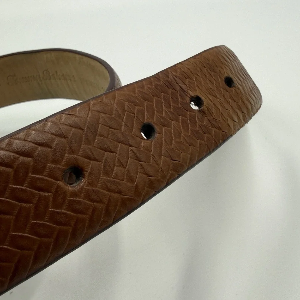 Tommy Bahama Genuine Leather‎ Belt Brown Basketweave Size 36